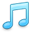Music Note Cian icon